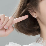 925 Silver Cross Hoop Earrings Women Punk Jewelry
