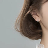 925 Silver Cross Hoop Earrings Women Punk Jewelry