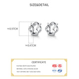 925 Silver Cross Hoop Earrings Women Punk Jewelry