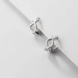 925 Silver Cross Hoop Earrings Women Punk Jewelry