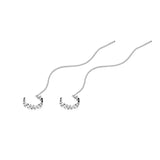 925 Silver Hollow Geometry Drop Earrings Women Fine Jewelry Accessories