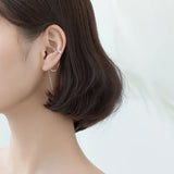 925 Silver Hollow Geometry Drop Earrings Women Fine Jewelry Accessories