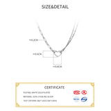 925 Silver Heart Chain Choker Necklace Vintage Jewelry