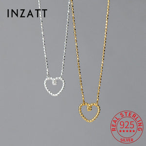 925 Silver Heart Bead Choker Necklace Women Fine Jewelry Minimalist