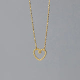 925 Silver Heart Bead Choker Necklace Women Fine Jewelry Minimalist
