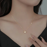 925 Silver Zircon Heart Choker Necklace Women Classic Jewelry