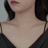 925 Silver Zircon Star Choker Necklace for Women Jewelry