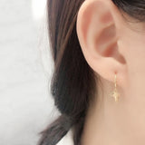925 Silver Horse Hoop Earrings Women Hiphop Fine Jewelry 18k Minimalist