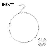 925 Silver Gypsophila Chain Anklet for Women Party Bohemian Jewelry