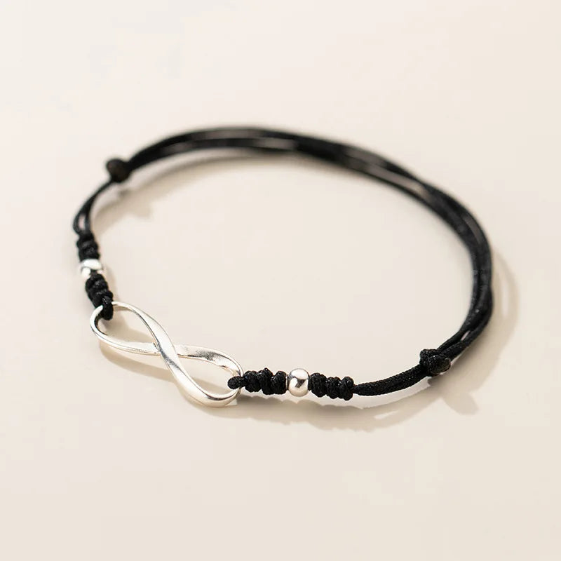 925 Sterling Silver Infinity Symbol Charm Bracelet Women Anniversary Gift