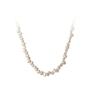 925 Silver Baroque Pearls Choker Necklace Vintage Fine Jewelry
