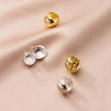 925 Silver Cracking Ball Hoop Earrings Fine Jewelry