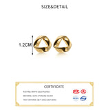 925 Silver Irregular Triangle Stud Earrings Women Jewelry Punk Accessories