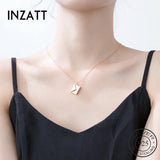 925 Silver LOVE YOU Envelope Pendant Necklace Fine Jewelry