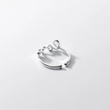 925 Sterling Silver LOVE Adjustable Ring - Women's Fine Jewelry