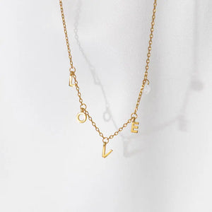 Real 925 Sterling Silver LOVE Choker Necklace for Women Hiphop Minimalist