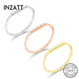925 Silver LOVE Ring Women Party Jewelry Geometric Accessory Gift