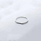 Sterling Silver LOVE Ring Women Geometric Jewelry
