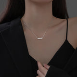 925 Silver LUCK Choker Necklace Women Classic Minimalist Jewelry