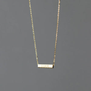 925 Silver LUCK Choker Necklace Women Classic Minimalist Jewelry