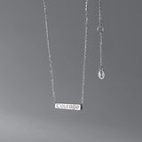 925 Silver LUCK Choker Necklace Women Classic Minimalist Jewelry