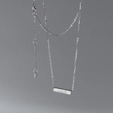 925 Silver LUCK Choker Necklace Women Classic Minimalist Jewelry