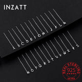 925 Silver Letter Short Tassel Earrings Women Fine Jewelry