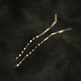 925 Silver Lips Chain Tassel Drop Earrings Women Party Bohe