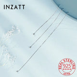 925 Sterling Silver Long Tassel Drop Earrings for Women Party