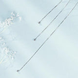 925 Sterling Silver Long Tassel Drop Earrings for Women Party