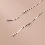 INZATT Sterling Silver Tassel Earrings Women Hiphop Jewelry