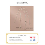 INZATT Sterling Silver Tassel Earrings Women Hiphop Jewelry