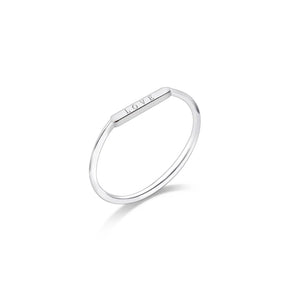 INZATT 925 Sterling Silver Love Letter Ring For Women Fine Jewelry