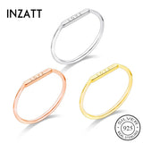 INZATT 925 Sterling Silver Love Letter Ring For Women Fine Jewelry