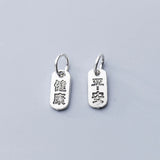 925 Sterling Silver Lucky Chinese Charms DIY Vintage Accessories