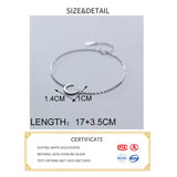 INZATT 925 Sterling Silver Moon Bracelet Fine Jewelry Gift