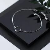 INZATT 925 Sterling Silver Moon Bracelet Fine Jewelry Gift