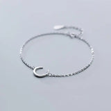 INZATT 925 Sterling Silver Moon Bracelet Fine Jewelry Gift