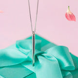 925 Sterling Silver Pendant Choker Necklace Minimalist Style