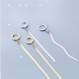 925 Silver Tassel Stud Earrings for Women Party Jewelry Gift