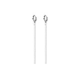 925 Silver Tassel Stud Earrings for Women Party Jewelry Gift