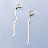 925 Silver Tassel Stud Earrings for Women Party Jewelry Gift