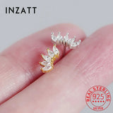 925 Sterling Silver Zircon Oval Stud Earrings for Women