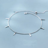925 Silver Minimalist Anklet Women's Party Jewelry