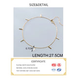 925 Silver Minimalist Anklet Women's Party Jewelry