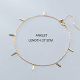 925 Silver Minimalist Anklet Women's Party Jewelry