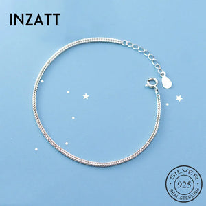 Real 925 Silver Minimalist Bracelet For Women Fine Jewelry