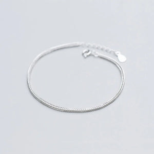 Real 925 Silver Minimalist Bracelet For Women Fine Jewelry