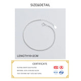 Real 925 Silver Minimalist Bracelet For Women Fine Jewelry
