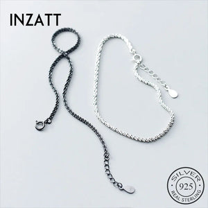 925 Silver Minimalist Bracelet Geometric Fine Jewelry